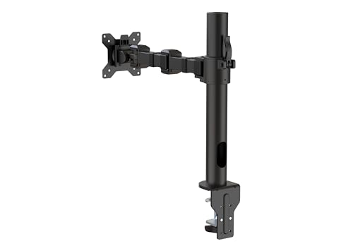 Adjustable 30-Inch Monitor Stand with Cable Management & VESA Mount - Steel, Black