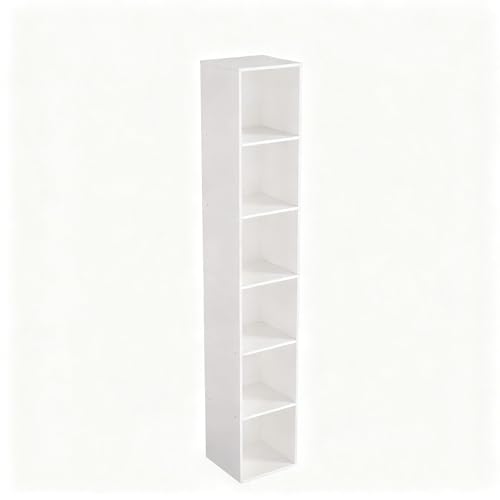 NewBeth White 6-Cube Storage Organizer - Modern Freestanding Shelving Unit for Living Room & Bedroom