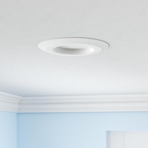 Commercial Electric 5/6in. Color Changing LED Recessed Trim - Matte White