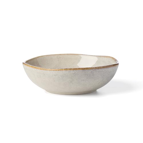 Organic Shades Oatmeal Stoneware Dinnerware Set for 6 - 18 Pieces, Rustic Design