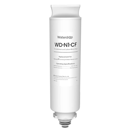 Waterdrop N1-CF Replacement Water Filter for Reverse Osmosis System - 6 Months Lifespan