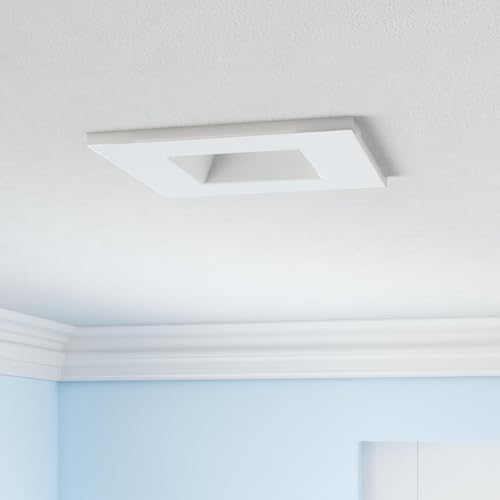 NUWATT 6 Inch Square Recessed LED Can Light with 5 CCT Colors Dimmable Wet Rated