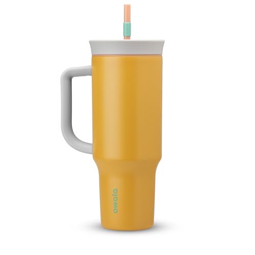 Owala 40oz Stainless Steel Water Bottle - Tropical, Insulated, 2-in-1 Lid