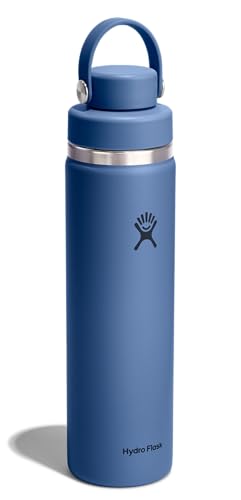 Hydro Flask 24 oz Insulated Stainless Steel Water Bottle - Harbor Blue, Wide Mouth, Leakproof Flex Chug Lid