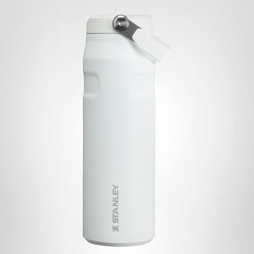Stanley IceFlow Flip Straw 2.0 Water Bottle 24 OZ | Built-In Straw with Larger Opening | Lightweight & Leak-Resistant | Insulated Stainless Steel | BPA-Free | Frost