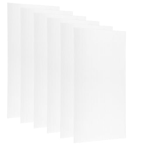 Pushglossy 6 Pack 22.5x46.5 Inch Clear Fluorescent Light Diffuser Panels, Impact-Resistant