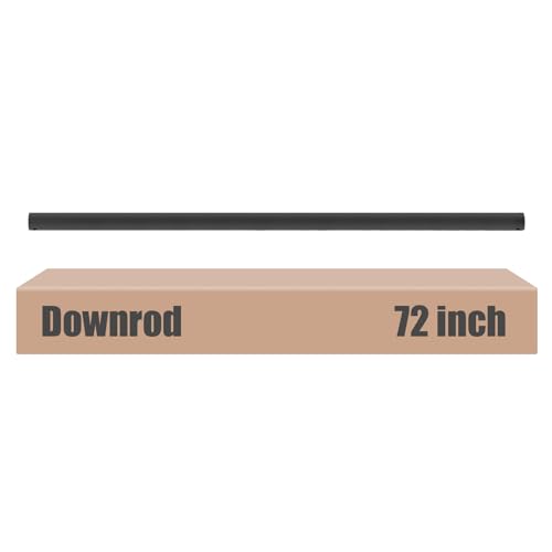 72 Inch Ceiling Fan Downrod - Black, 1-Inch Diameter, Unthreaded Extension