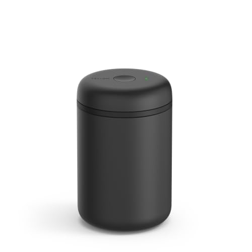 Fellow Atmos Vacuum Coffee Canister 1.2L Matte Black - Airtight Steel Storage