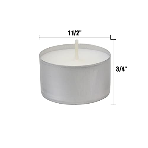 200 Pack Unscented Long Burning White Tealight Candles - Smokeless, 6-7 Hour Burn Time