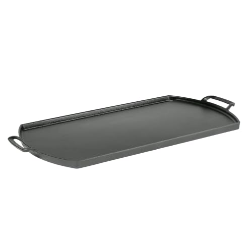 Lodge Blacklock 10x20 Inch Cast Iron Double Burner Griddle - Lightweight, Nonstick, Made in USA