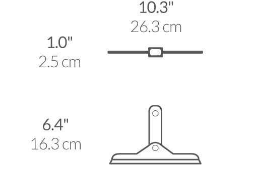 Simplehuman Foldaway Shower Squeegee - Streak-Free Glass Cleaner with Suction Holder