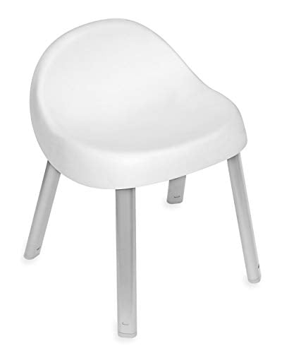 Toddler Activity Chairs Set of 2 - White Metal Child Chairs with Detachable Legs