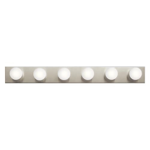 Kichler 36in 6-Light Bathroom Vanity Light Brushed Nickel - Dimmable Fixture