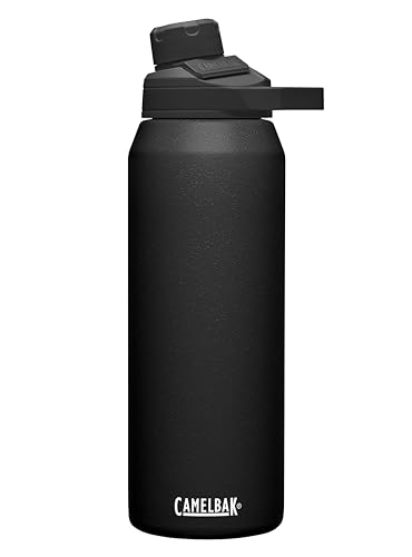 32 Ounces Black Vacuum Insulated Stainless Steel Water Bottle with Magnetic Leak‑Resistant Cap