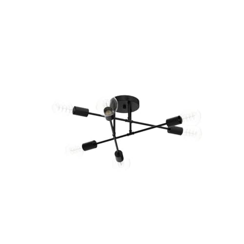 Bosceos Modern Sputnik Chandelier, 6-Light Ceiling Lights Fixture 22"