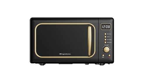 Frigidaire Retro Black Countertop Microwave Oven 0.7 Cu Ft 700W with Auto Cook