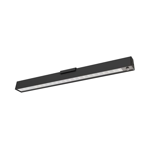Black Rechargeable Motion Sensor Ceiling Light 16'' Dimmable LED Closet Lamp with Remote