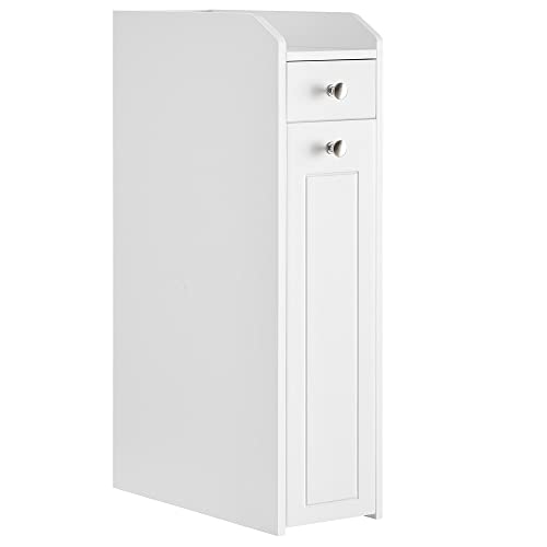 VASAGLE Cloud White Small Bathroom Storage Cabinet with Slide-Out Drawers