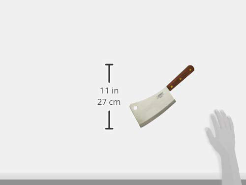 Lamson Walnut 7.25-Inch High Carbon Steel Meat Cleaver – Heavy Duty Bone Knife