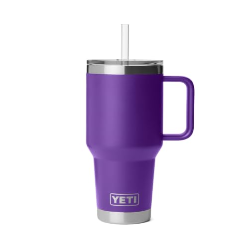 YETI Rambler 35 oz Straw Mug - Pace Purple, Insulated Travel Water Bottle