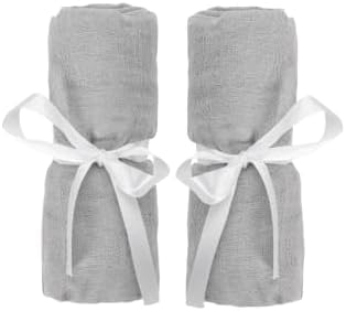 Baby Travel Crib Fitted Sheet 2-Pack - Breathable Cotton for 2024 Deluxe Model