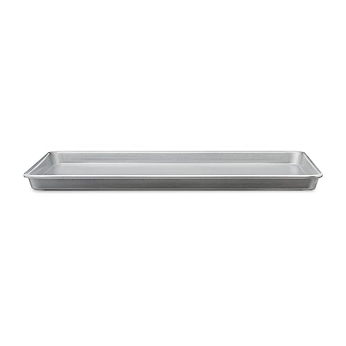 Amazon Basics Ceramic Nonstick Baking Sheets & Cooling Rack Set - Gray, Half Sheet Size, 2-Pack