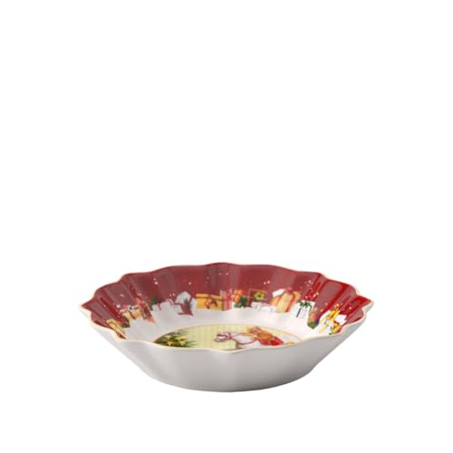 Villeroy & Boch Toy's Fantasy Christmas Pastry Bowl 16.5x16.5x3.5cm, Colorful Rustic Design