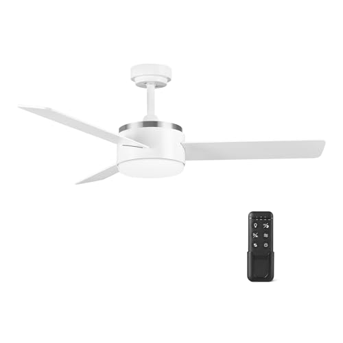 Amazon Basics 44in White Ceiling Fan with LED Light & Remote Control