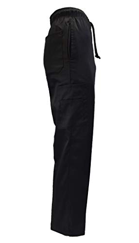 Black 3X-Large Chef Cargo Pants with 6 Pockets - Multi-Pack of 3
