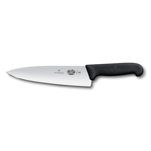 Victorinox Fibrox Pro 8 Inch Chef's Knife - Dishwasher Safe, Black, Ergonomic Handle