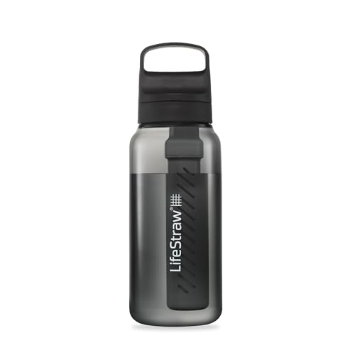 LifeStraw Go Series BPA-Free 1L Water Filter Bottle Nordic Noir - Travel & Outdoor