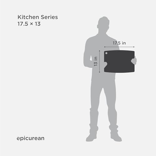17.5-Inch x 13-Inch Slate Cutting Board - Dual-Sided Kitchen Prep Tool - Epicurean
