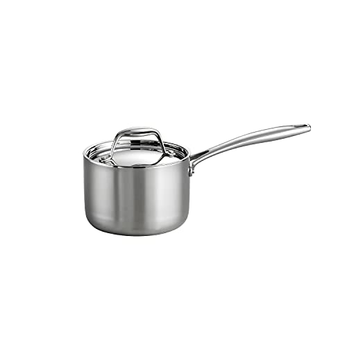 Sauce Pan 1.5 Quart - Tri-Ply Clad Stainless Steel with Lid & Handles