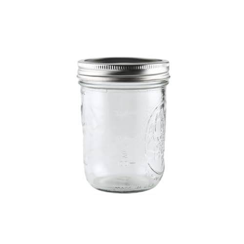 16oz Wide Mouth Mason Jars with Airtight Lids & Bands - Set of 12