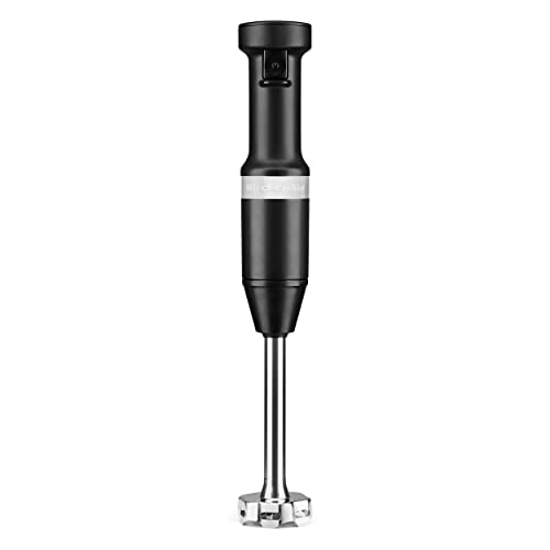 KitchenAid 5-Speed Corded Hand Blender KHBV53 Matte Black with Removable 8" Blending Arm