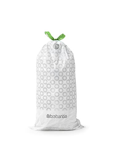 Brabantia PerfectFit Trash Bags White 6-8 Gallon Pack of 120 with Drawstring Handles - Variation of THIS listing