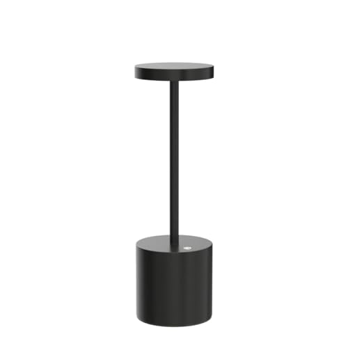 TBBGA Black LED Cordless Table Lamps Set of 2, Rechargeable 5000mAh