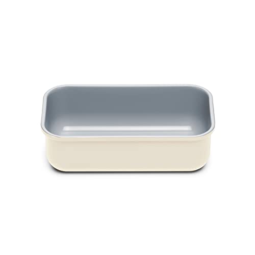Cream Non-Stick Ceramic Loaf Pan 1 lb - Oven Safe & Eco-Friendly