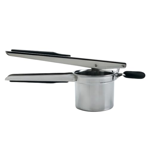 Stainless Steel Potato Ricer - Non-Adjustable Silver Handheld Masher
