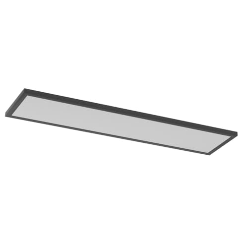 AIKVSXER 2 Pack 1x4FT Black LED Flat Panel Light Surface Mount 5500LM 50W