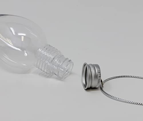 Clear Fillable Light Bulb Ornaments – Pack of 24