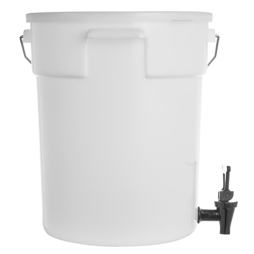 5 Gallon Beverage Dispenser 2 Pack - Plastic Juice Water Carriers with Spigot & Lid