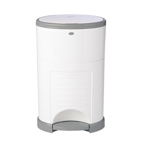 DEKOR Eko White Plus Diaper Pail - Eco-Friendly, Hands-Free, Reusable System