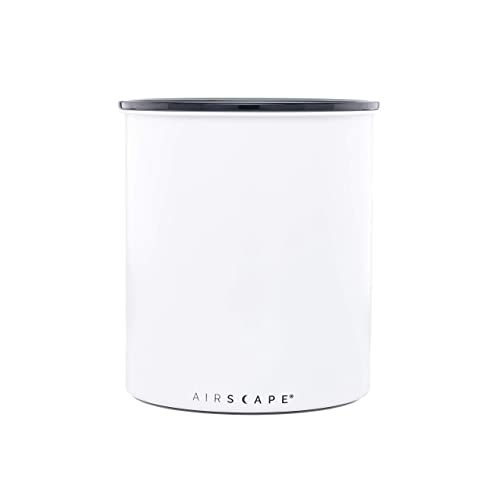 AirScape Coffee Storage Canister 2.2 lbs Matte White Kilo Version - Airtight Freshness Preservation