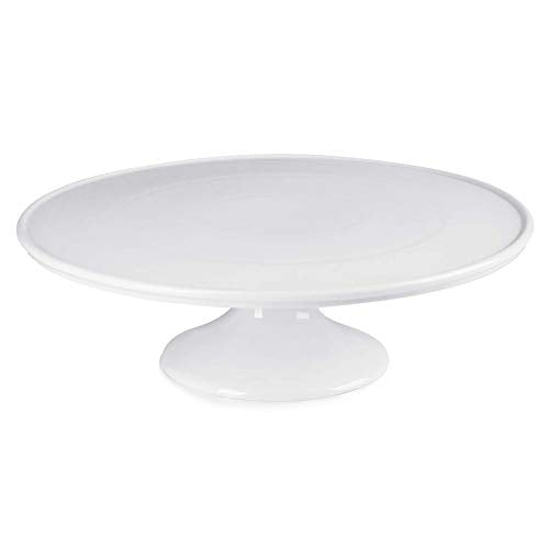 12.6-Inch Porcelain Cake Stand | Elegant White Dessert Display for Weddings & Parties