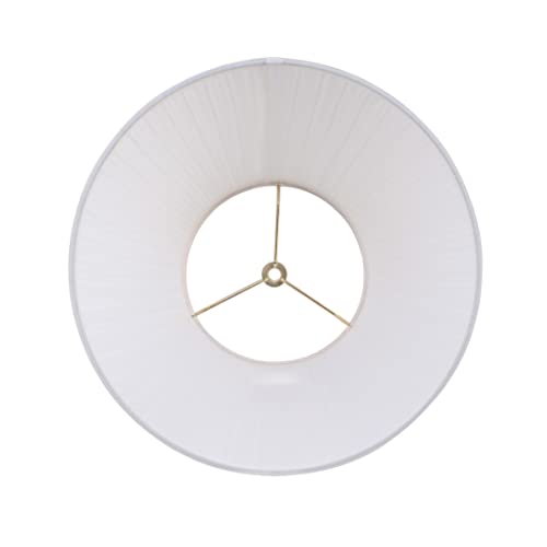 Empire Spider Lamp Shade - Pleated White Hardback 7x13 Inch, Aspen Creative
