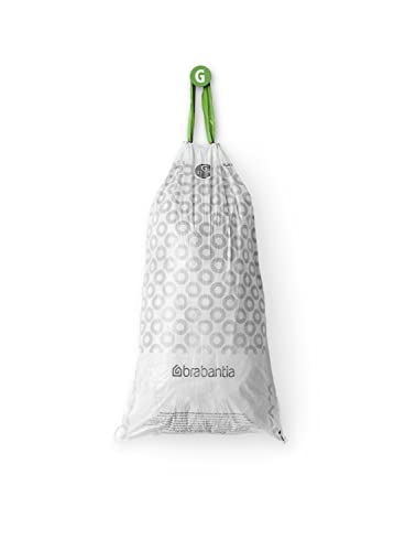 Brabantia PerfectFit Trash Bags White 6-8 Gallon Pack of 120 with Drawstring Handles - Variation of THIS listing