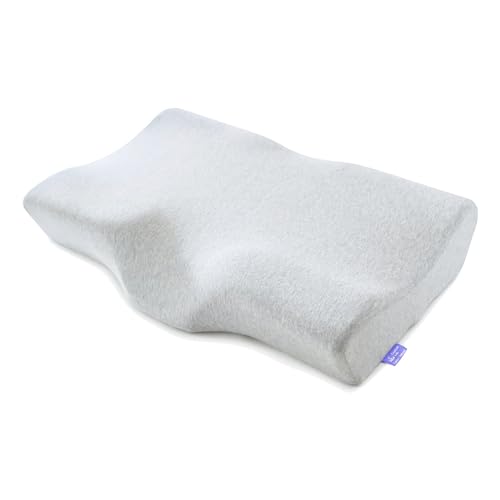 Ergonomic Cervical Pillow for Neck Support - Firm Memory Foam with Organic Cotton Cover