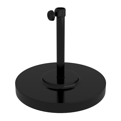 California Umbrella 50 lbs. Round Concrete Weighted Umbrella Base - Black, One Size, CFMT160-Black