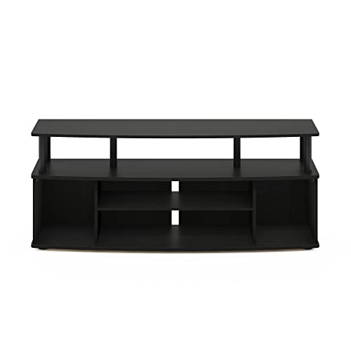 Furinno Jaya 4-Tier TV Stand for Up to 55 Inch TVs - Blackwood/Black